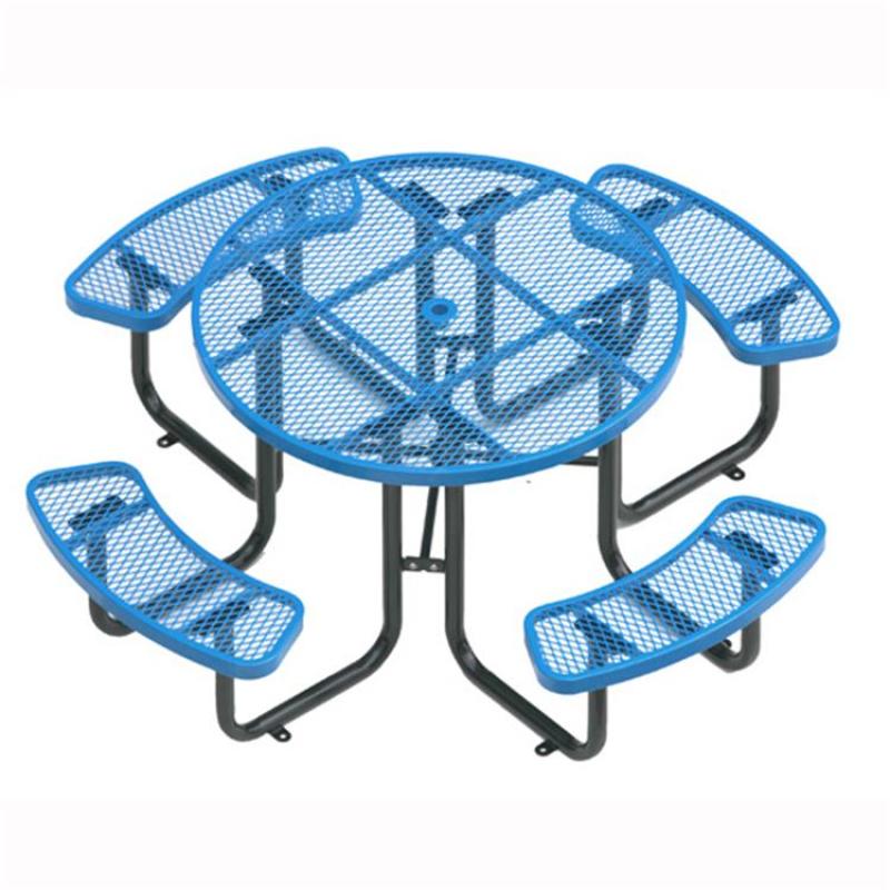 Useful  Outdoor One-piece Table And Chair Design For Picnic steel Tables And Chairs