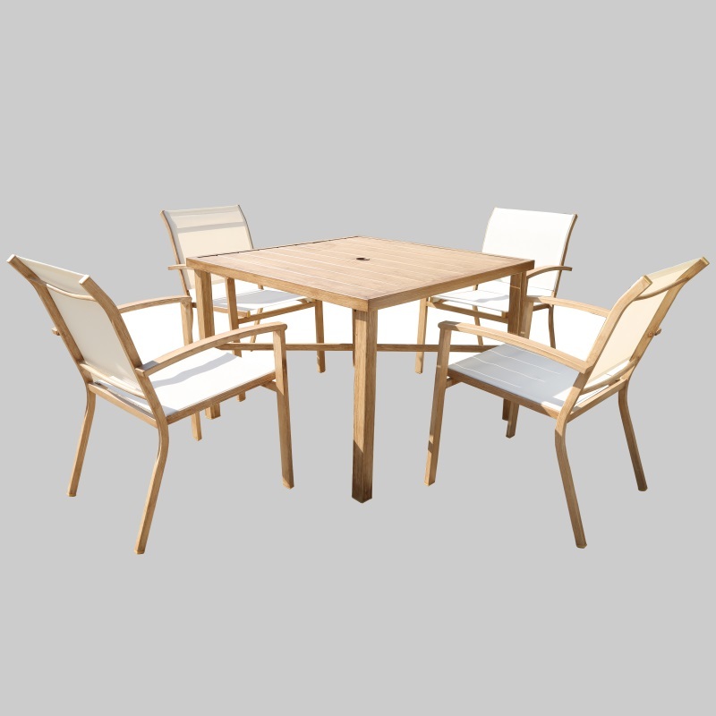 New Design hot sale Outdoor aluminum  garden  furniture  5 pcs polyester rope set