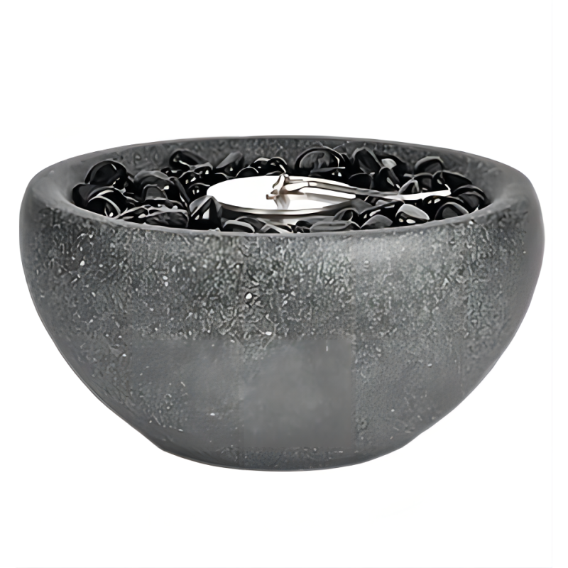 YOHO Modern Design Concrete Tabletop Bio ethanol Burner  Indoor warming round bowl tabletop bio ethanol burner