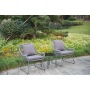 3 Pieces All Weather Rattan Wicker Bistro Set Coffee Table Chairs Bistro Set for backyard