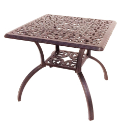 YOHO Outdoor Garden cast aluminum Dining table set  logo customized sectional dining set