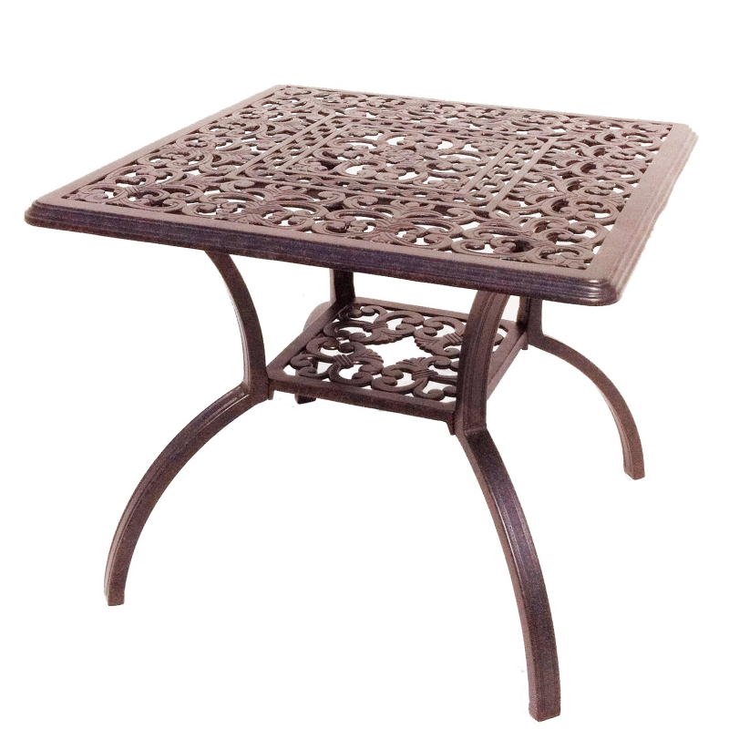 YOHO Outdoor Garden cast aluminum Dining table set  logo customized sectional dining set