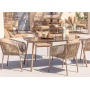 Yoho 2022 New Style Aluminum mesh bar table set bar furniture four seater aluminum metal chairs and table