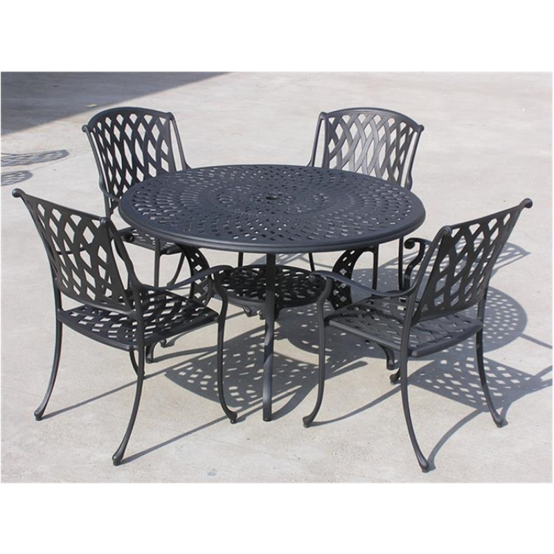 5pcs Outdoor garden cast aluminum patio table chairs