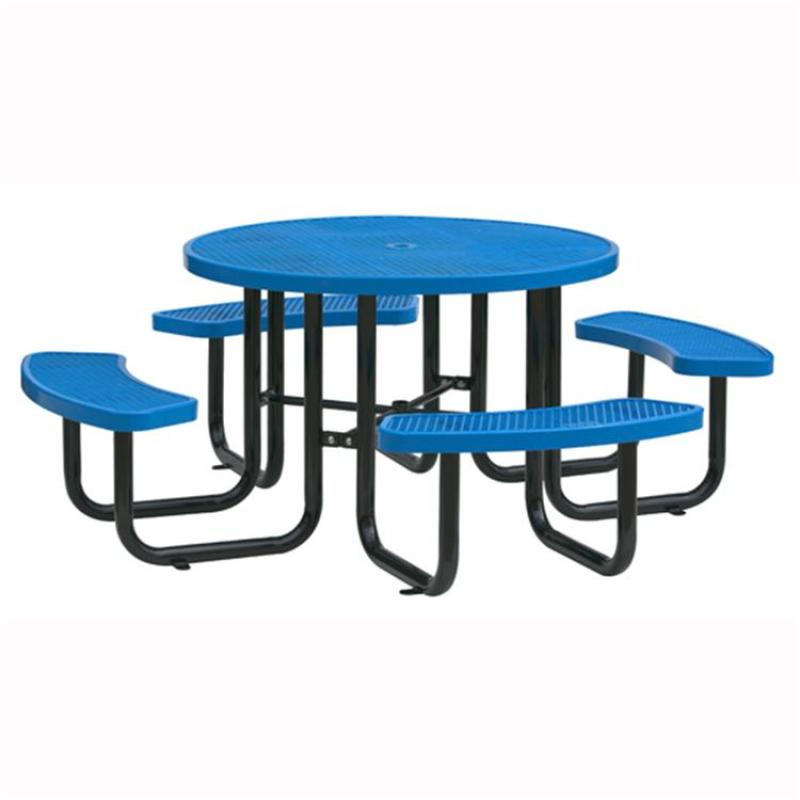 Useful  Outdoor One-piece Table And Chair Design For Picnic steel Tables And Chairs