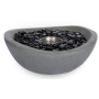 YOHO Indooe Ethanol Table Top Fire pit bio ethanol burner fireplace Indoor easy carry warming Fire Pit with glass cover