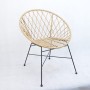 Outdoor Garden Patio Single Rattan chair  Wricker Nordic Beach Chair Lightweignt Design  with Cushion steel frame PE Rattan