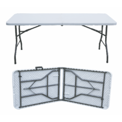 YOHO wholesale cheap Outdoor Garden HDPE plastic folding steel picnic table for event/wedding with HDPE top