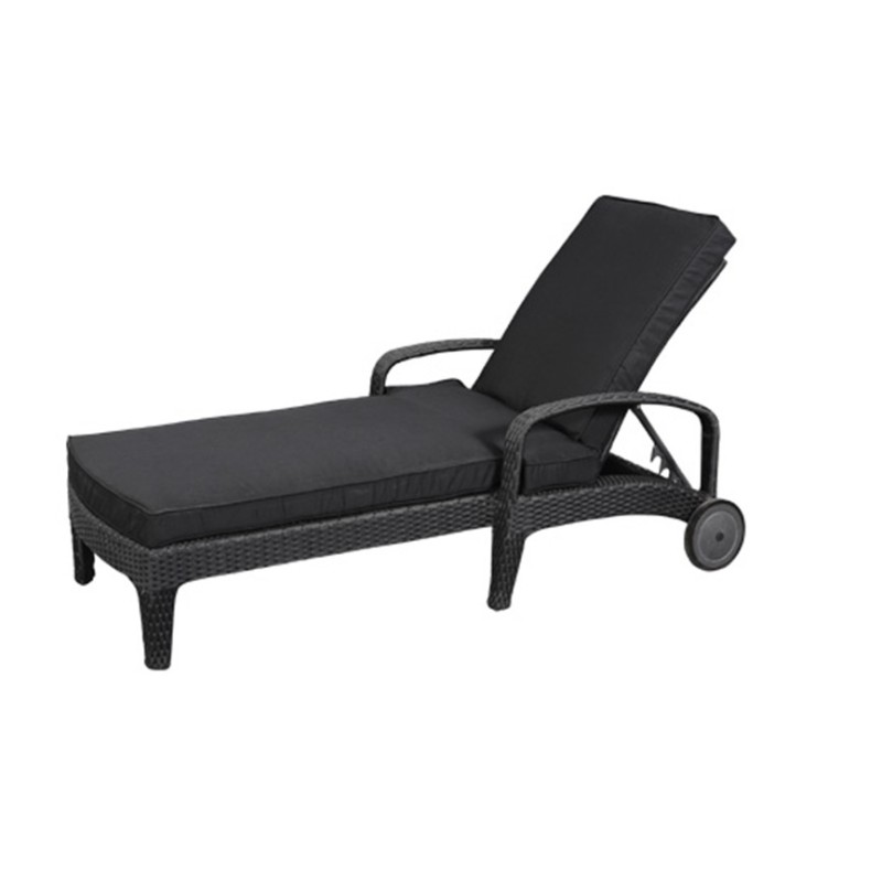 YOHO Hot Sale Outdoor aluminum PVC belt stacking pool side sun lounger beach reclining chaise lounge recliner chair