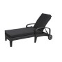 YOHO Hot Sale Outdoor aluminum PVC belt stacking pool side sun lounger beach reclining chaise lounge recliner chair
