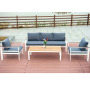 4Pcs Modern Aluminum Frame Outdoor Metal Furniture Patio Sofa With Cushion Sets