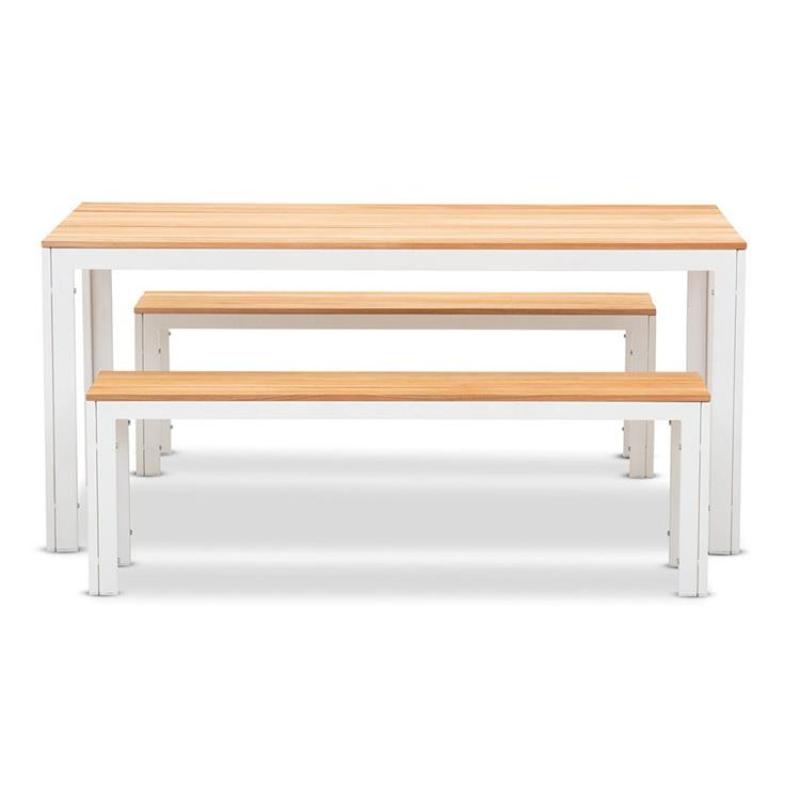 High Quality Customized Patio Table And Benches Garden Outdoor Furniture Wood Picnictable Bench