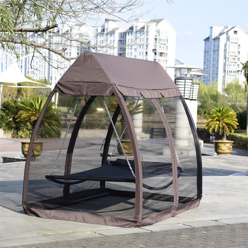 Outdoor patio garden loveseat chair  gazebo swing