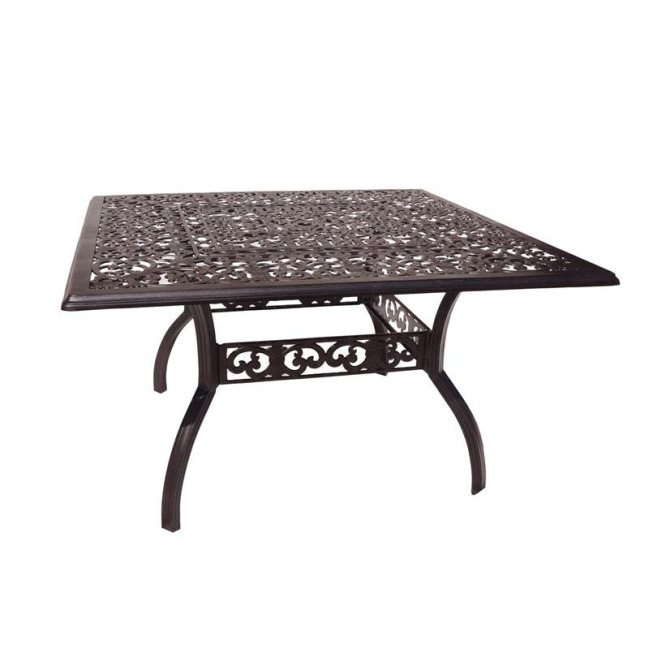 Castle Fort Club Luxury Outdoor Furniture Full Cast Aluminum Frame Luxury Outdoor Table And Chair Dining Set