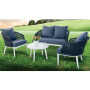 Modern Design Outdoor Leisure Rope Furniture Metal Frame Chairs And Table Garden Set