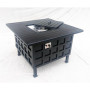 Heavy duty square gas brazier cast aluminum fireplace gas fire pit