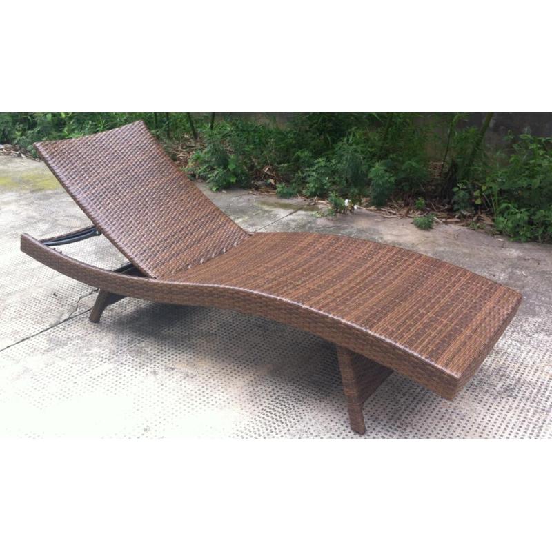 Hot sale pool chairs sun lounger swimming Wicker Sun Bed Swimming Pool Leisure Sun Lounger