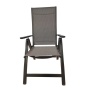 Outdoor Garden Metal folding stackable armchair outdoor folding reclining 7 position adjustable backchair aluminum chair