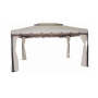 Patio gazebo 3x4  iron gazebo  steel garden with side wall