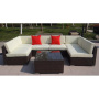 YOHO Hot selling 7PCS Garden Sets aluminum sofa patio rattan furniture outdoor table and chairs