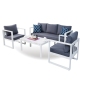 YOHO All weather Outdoor garden furniture Adjustable sectional living room sofa set with cushion