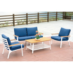 Yoho new design aluminum sofa set for garden  lounge sofa set fabric sofa set designs