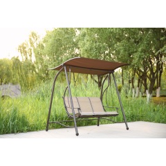 YOHO cheap Outdoor Garden 3-seat swing set leisure steel tube Backyard hanging chair Patio swings with canopy