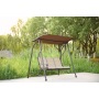YOHO cheap Outdoor Garden 3-seat swing set leisure steel tube Backyard hanging chair Patio swings with canopy