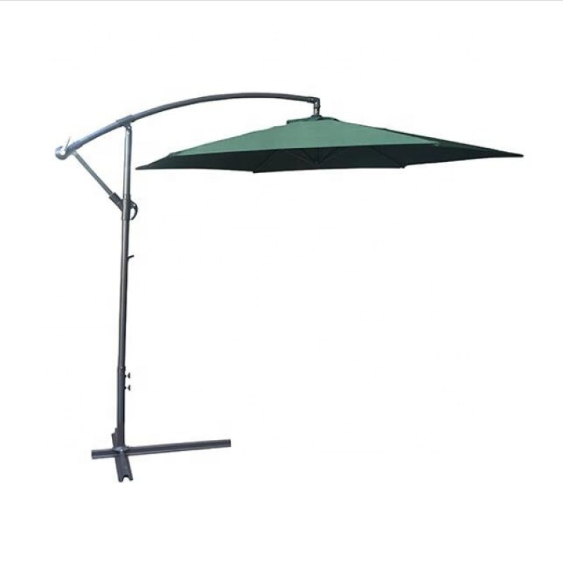 Modern patio banana umbrella outdoor steel hanging parasol