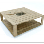 YOHO Luxury end table Furniture Sofa set table hand painting square side table with ICE bucket