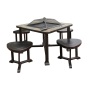 Patio outdoor table and chairs BBQ set wrought iron garden furniture sets