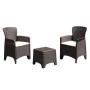 PP sofa set 3pcs Plastic rattan-looked sofa set garden chair with table Outdoor Furniture
