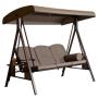 Outdoor patio swing chair hanging garden swing chairs set three seat metal swing for adult