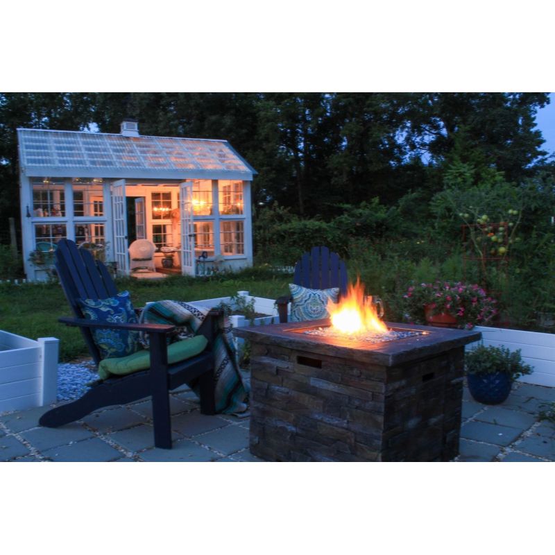 Yoho High End China safety backyard metal cast aluminum Fire Pit Furnace Gas Smokeless Heater Fire Pit Table