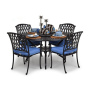 5pcs Outdoor garden cast aluminum patio table chairs
