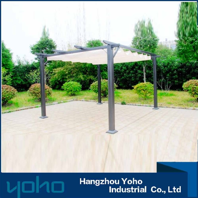 Double vented outdoor chinese gazebo panel mosquito net folding polycarbonate gazebo