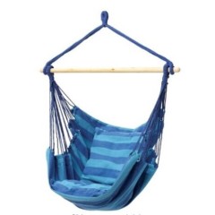 YOHO 0utdoor patio garden wood frame hanging Hammock with Canvas fabric