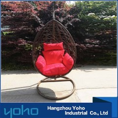 Outdoor ovaling wicker hanging swing egg chair