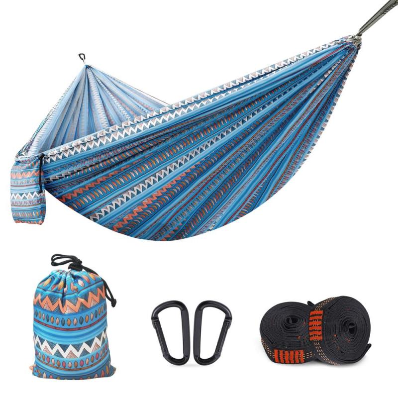 Outdoor patio garden  portable hammock bed with Camping foldable and adjustable hammock stand
