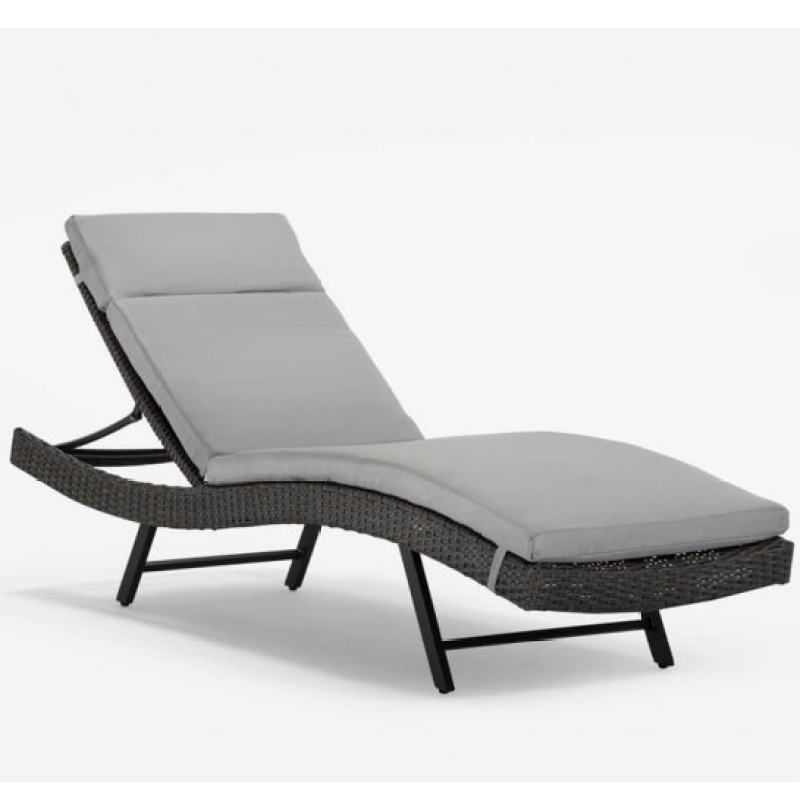 Yoho In Stock Patio furniture Steel Rattan/Wicker lounger Garden Leisure Hot Sale Modern Sun Lounger with Adjustable Back