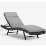 Yoho In Stock Patio furniture Steel Rattan/Wicker lounger Garden Leisure Hot Sale Modern Sun Lounger with Adjustable Back