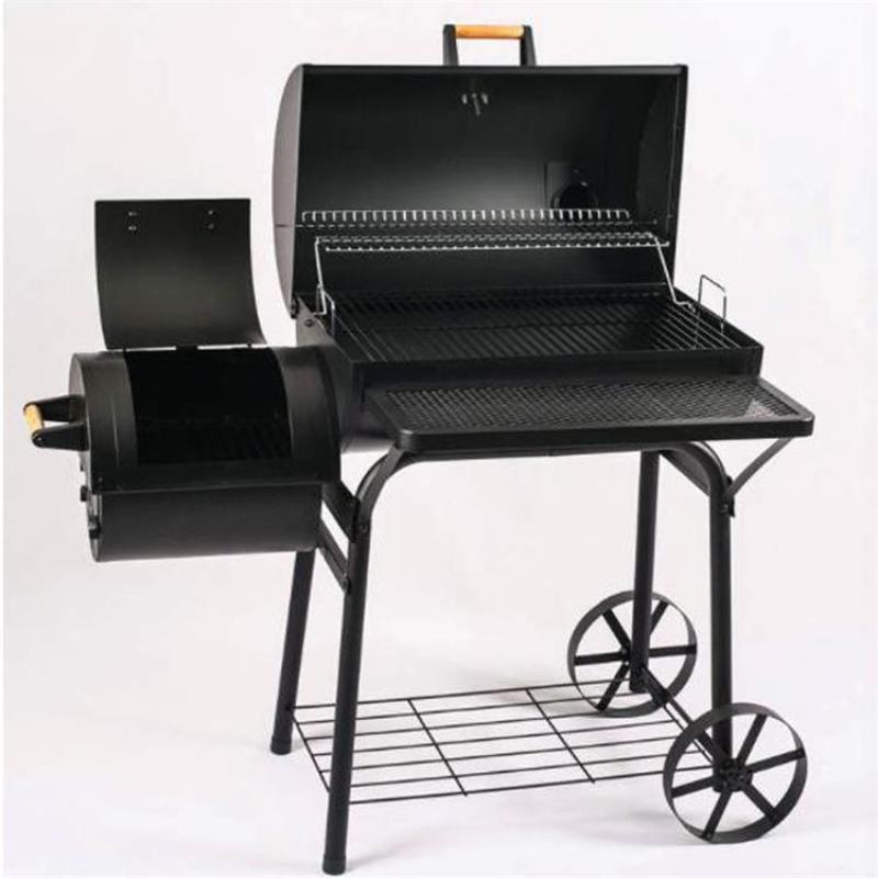 Trolley  BBQ grills wood fuel steel charcoal smoker