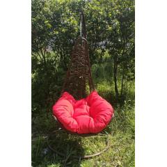 Garden Rattan PE Wicker Egg Nest Shaped 2 Persons Seater Patio Hanging Swing Egg Chair