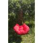 Garden Rattan PE Wicker Egg Nest Shaped 2 Persons Seater Patio Hanging Swing Egg Chair