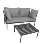 Aluminum frame garden lounger sofa Garden Furniture Outdoor 4PC Multi-function Furniture metal sofa Sets