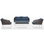 Luxury rope weave outdoor rope furniture set sofa garden 4pcs conversation sofa set