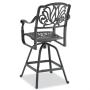 Outdoor Wholesale swivel dining chair cast aluminum raw material with gild chair