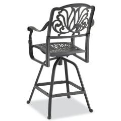 Outdoor Wholesale swivel dining chair cast aluminum raw material with gild chair