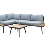 New L Shape Aluminum Outdoor Garden Furniture Metal Frame Sectional Sofa Sets
