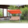 YOHO High  quality 3 Seats outdoor Hanging chair garden metal frame Patio swing chair with cushions canopy top replacement